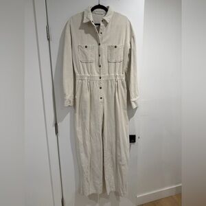 12th Tribe Button-Up Corduroy Jumpsuit